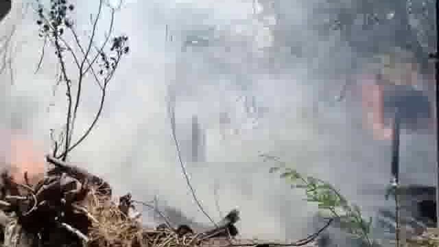 किणी यल्लादेवी येथे गोठयाला आग लागून एका जनावरांचा होरपळून मृत्यू