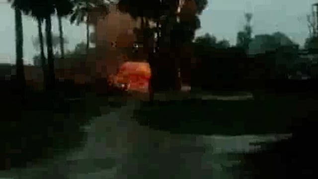 जेठौर पतवय गांव में ठनका गिरने से ताड़ के पेड़ में लगी भीषण आग। वीडियो वायरल।