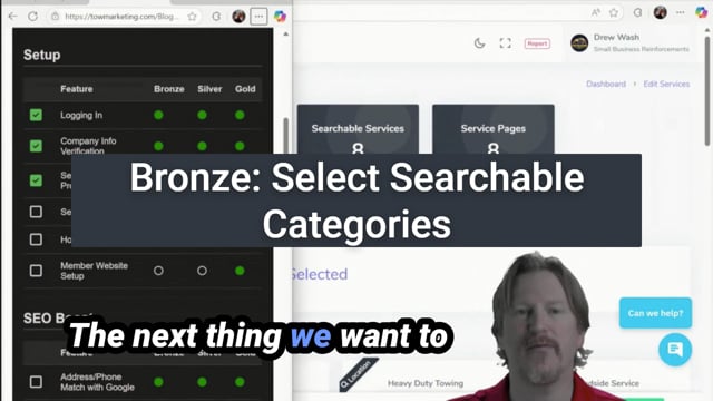 Bronze: Setting Searchable Categories