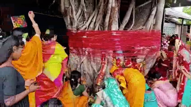 सुहागिन महिलाओं ने धूमधाम से मनाया वट सावित्री व्रत।