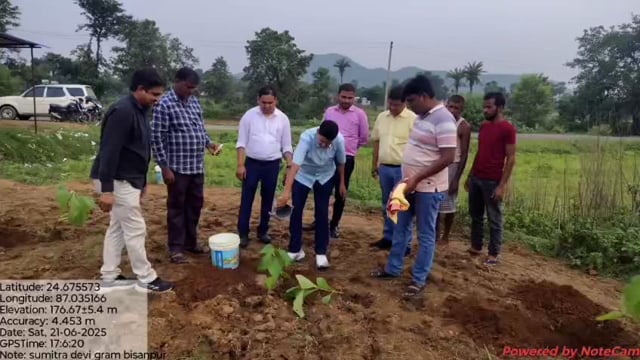 उप विकास आयुक्त ने पौधारोपण कार्य का किया निरीक्षण