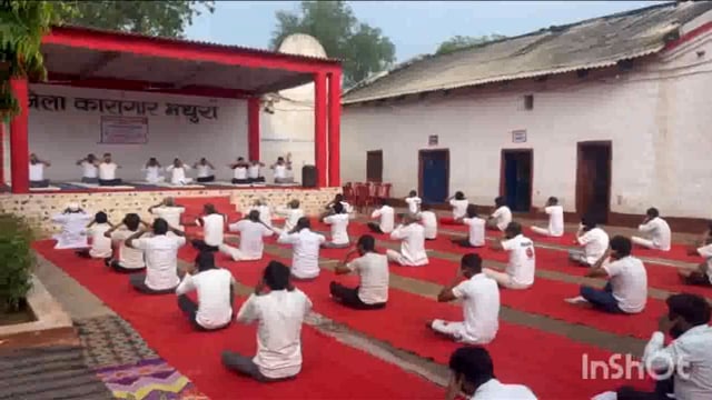मथुरा: मथुरा जिला कारागार में 11वां राष्ट्रीय योग दिवस मनाया गया....