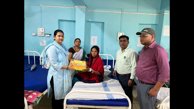 धात्री माताओ के बीच जच्चा बच्चा किट का किया गया वितरण।