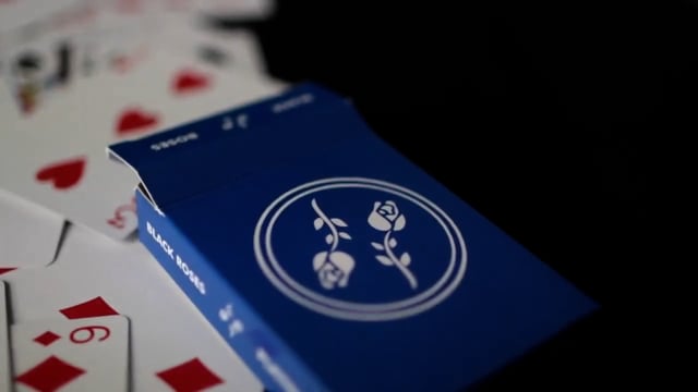 Video Black Roses Blue Magic Playing Cards