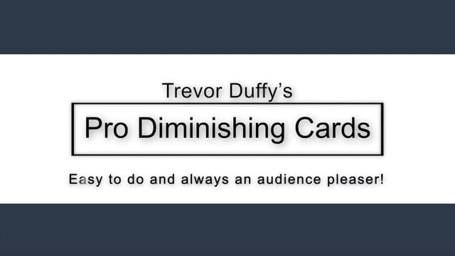 Video Pro Diminishing cards by Trevor Duffy - Trick