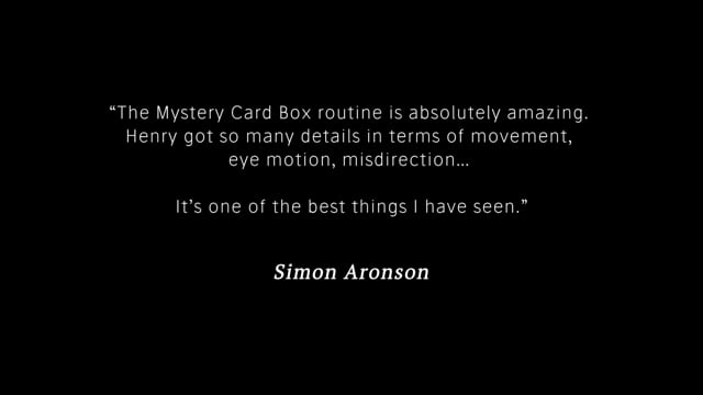 Video Mystery Card Box (Blue) by Henry Harrius