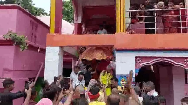 बौंसी मधुसूदन नगरी में जगन्नाथ पुरी की तर्ज पर धूमधाम से निकाली गई रथ यात्रा