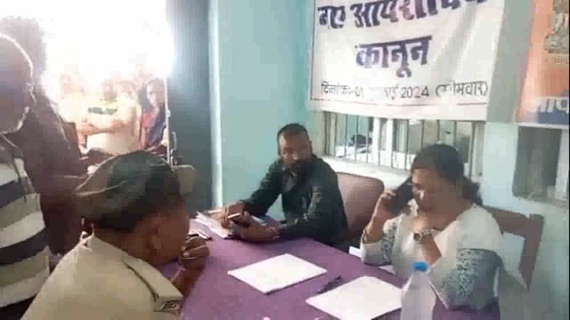 थाना परिसर में लगाए गए जनता दरबार में दो मामलों का हुआ निष्पादन 
