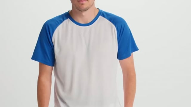 T-shirt de sport personnalisable unisexe bicolore 140 gr/m² - Mara