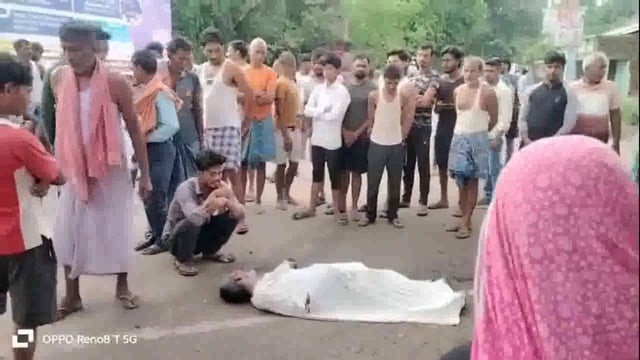 दर्दनाक सड़क हादसे में बुजुर्ग की हुई मौत। टहलने के क्रम में अज्ञात वाहन ने रोंदा।