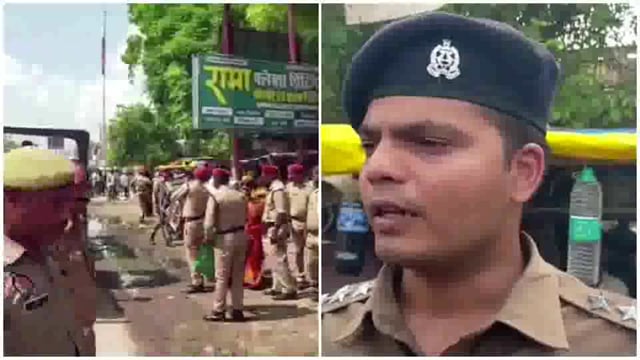 जाम से मुक्ति दिलाने को लेकर गाजीपुर तिराहा से कचहरी तक हटाया गया अतिक्रमण अभियान 