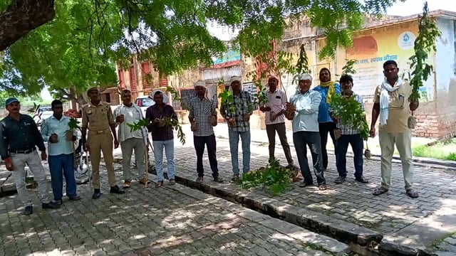 बिहार ब्लॉक प्रांगण में खंड विकास अधिकारी एवं सहायक खंड विकास अधिकारी के निर्देश पर सफाई कर्मचारियों ने लगाए 150 पौधें,