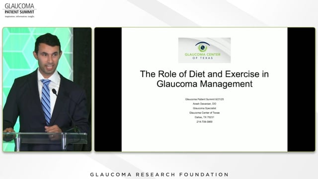 2025 Summit: Arash Davanian, Do – The Role Of Diet And Exercise In Glaucoma Management