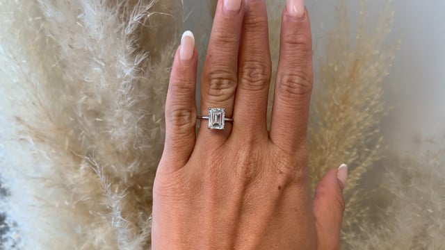 2.50ct Emerald Cut Engagement Ring - Video