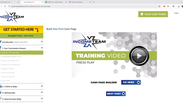 Build Your First Cash Page