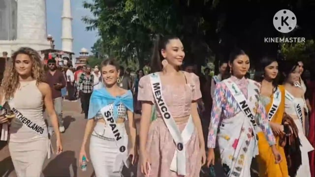 11 देश की सुंदरियां ताजमहल के दीदार को आई आगरा और ताजमहल पर किया फोटोशूट