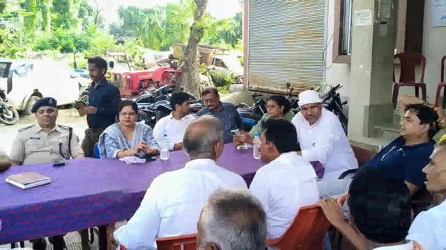 चेहल्लुम , विसहरी पूजा एवं जन्माष्टमी पर्व को लेकर शांति समिति की बैठक आयोजित।