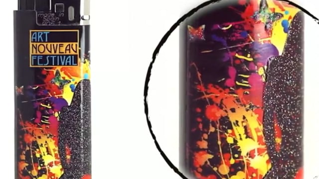 Briquet personnalisé paillettes BIC® - Fireflamme