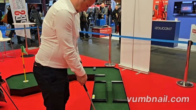 Mini golf course in action video