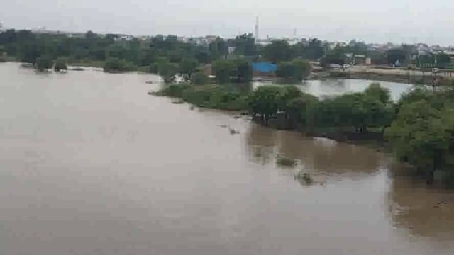 पानीगांव पुल से विकराल रूप में बहती यमुना नदी का जलस्तर हुआ डरावना, अलर्ट मोड़ में जिला प्रशासन।