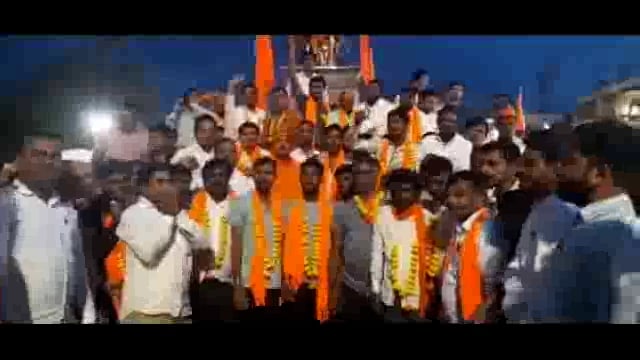 मुंबई हुन परतलेल्या मावळ्यांचा छत्रपती शिवाजी महाराज चौकात सत्कार