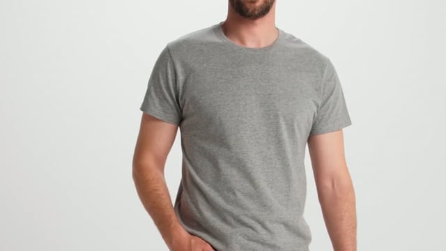 T-shirt publicitaire unisexe blanc à manches courtes col quadruple épaisseur 165 gr/m² - Kobe