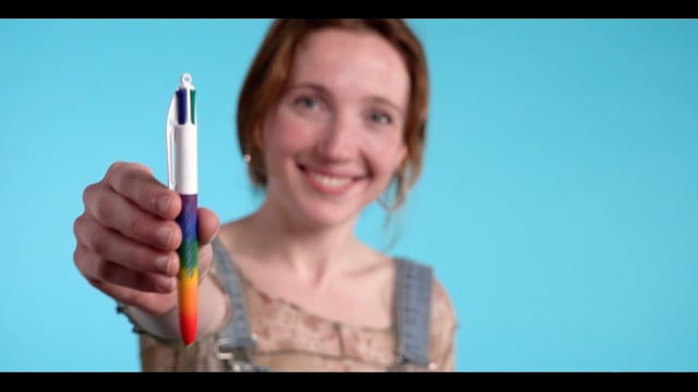 Stylo bille personnalisé BIC® - 4 Couleurs Rainbow