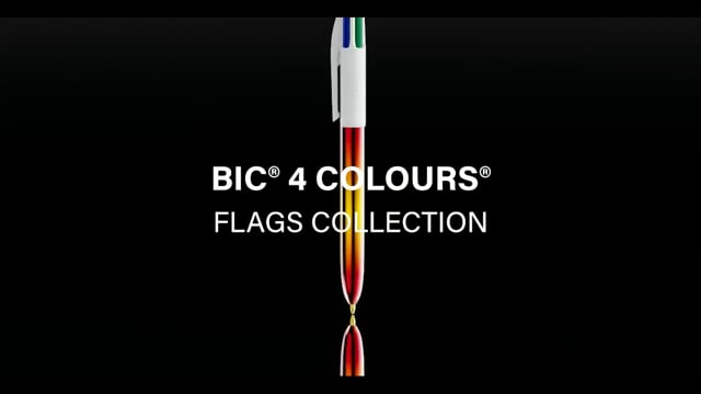Stylo bille 4 couleurs publicitaire BIC® - 4 Couleurs Flags