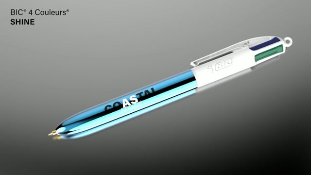 Stylo bille 4 couleurs personnalisé BIC® - 4 Couleurs Shine