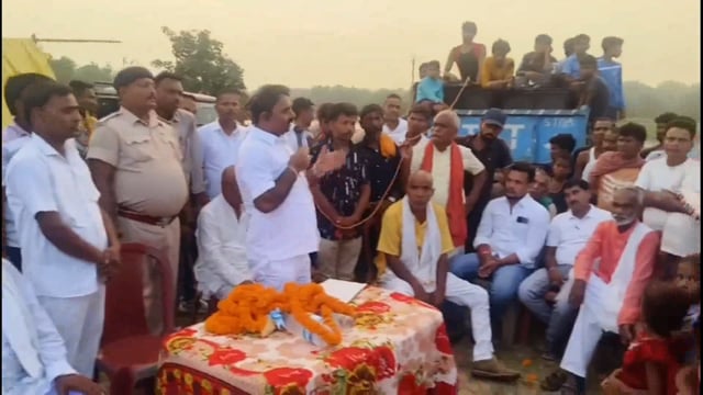 मुख्यमंत्री हेतु योजना के तहत 3 करोड़ 90 लाख रुपए की लागत से बनने वाले पुल का विधायक ने किया शिलान्यास 