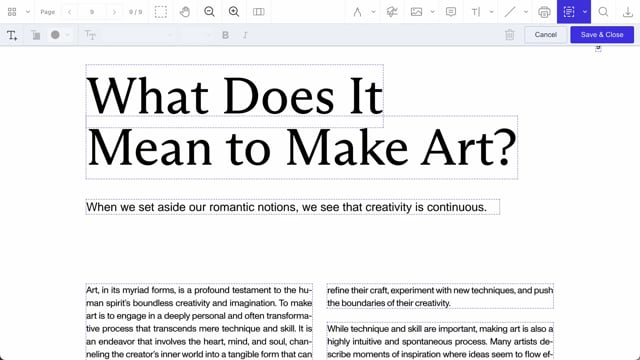 Click and make changes