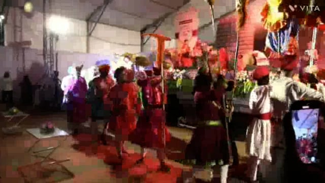 कोल्हापूरचा शाही दसरा महोत्सव 2025 गाथा छत्रपती शिवशंभोची ऐतिहासिक महानाट्यातील एक प्रसंग तो म्हणजे शिवराज्याभिषेक सोहळा