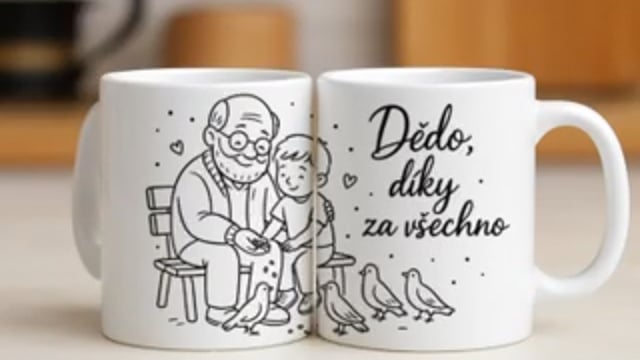 Hrnek - Díky za všechno – pro dědu, babi, tátu i mámu