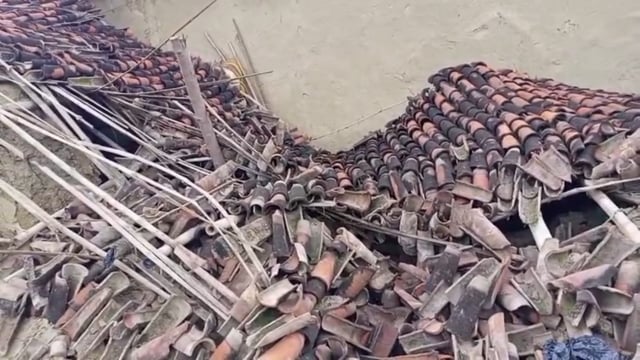 तेज बारिश से मिट्टी का मकान ध्वस्त 50000 का नुकसान