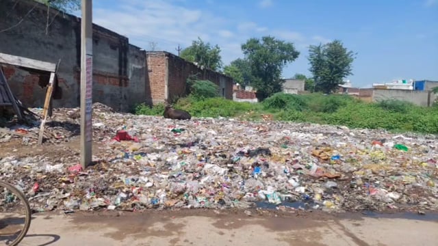 MANT - बरसात ने ब ढाई मुसीबत, सिकंदरपुर चौराहे के पास फैली गंदगी,से त्रस्त ग्रामीण व दुकानदार,,