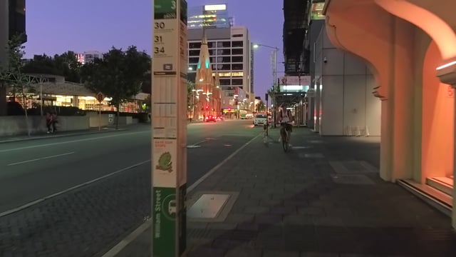 Virtual  Cycle  Downtown Night Ride -  Perth -  Australia