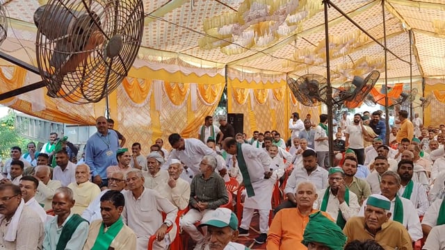 भारतीय किसान यूनियन भानू के राष्ट्रीय अध्यक्ष ठा.भानु प्रताप का गणेशपुर में हुआ भव्य स्वागत