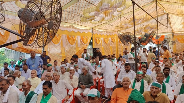 भारतीय किसान यूनियन भानू के राष्ट्रीय अध्यक्ष ठा.भानु प्रताप का गणेशपुर में हुआ भव्य स्वागत