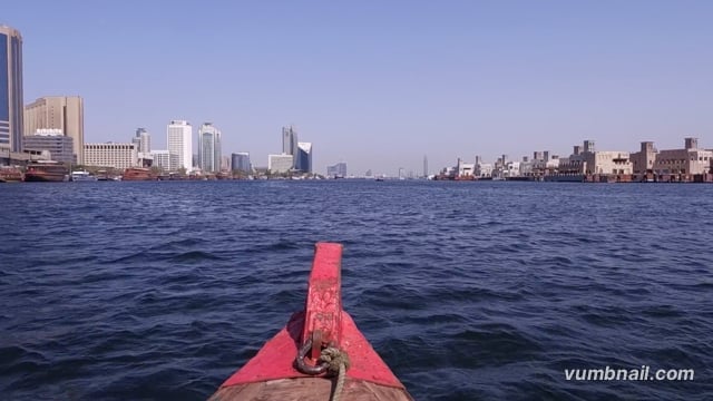 Virtual Boat Ride and Rowing Exercise Video on Dubai Creek Dubai - UAE