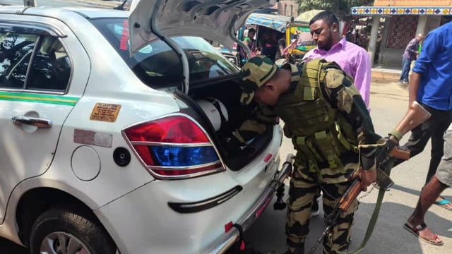 शांतिपूर्ण पूर्ण विधानसभा चुनाव संपन्न कराने के लिए संवेदनशील क्षेत्रों में चलाया गया जांच अभियान