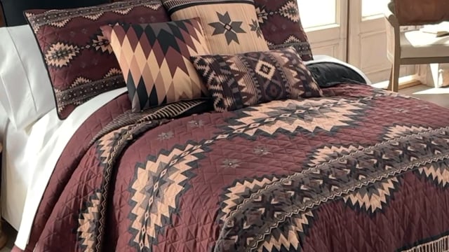 Vimeo video preview for Tribal Trail Quilt Bedding Collection - 1128286229