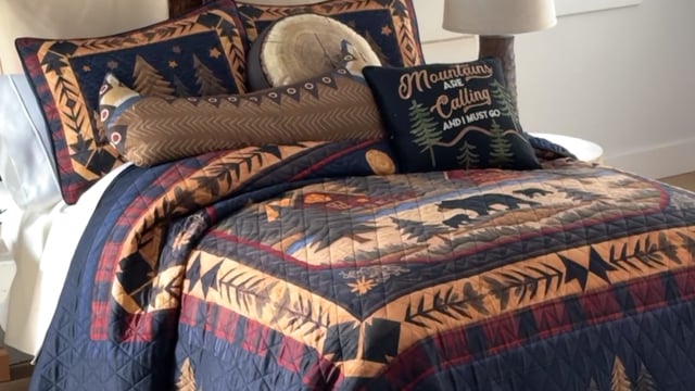 Vimeo video preview for Winter Woods Quilt Bedding Collection - 1128286379