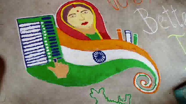 विद्यार्थियों एवं एनसीसी कैडेट्स द्वारा रंगोली व रैली निकाल कर मतदाताओं को किया जागरूक