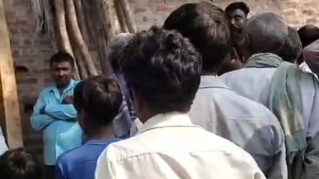 मन्दिर की जमीन पर अवैध कब्जा और तोड़ फोड़ का ग्रामीणों ने लगाया आरोप