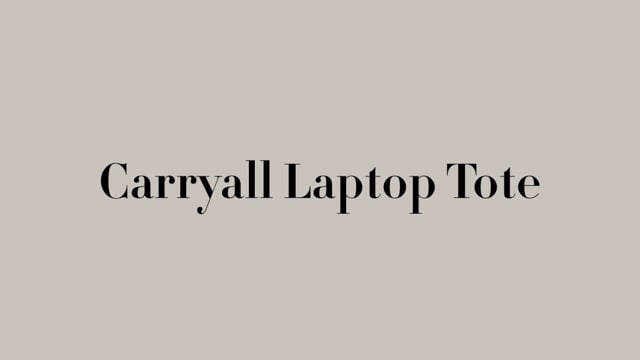 True Classic Carryall Laptop Tote video