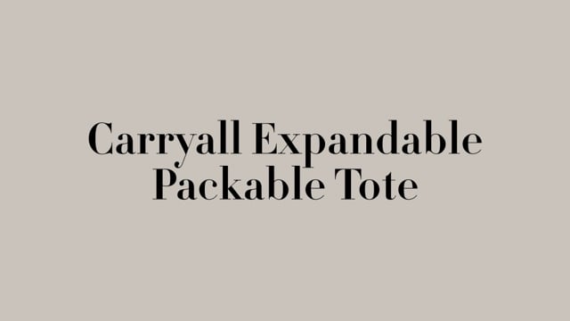 Carryall Expandable Packable Tote video