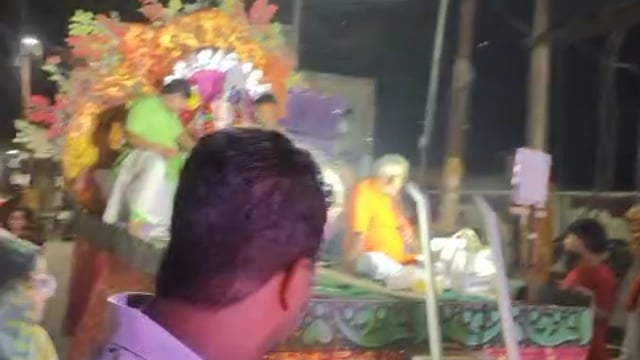 भव्य शोभा यात्रा काली माता वृंदावन से