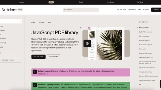 Nutrient AI guides example