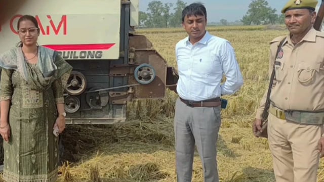MANT- बिना एस,एम,एस के कंबाइन मशीन चलाने,व पराली जलाने पर होगी सख्त कार्रवाई, एस,डी,एम -श्रीमती रितु सिरोही,,