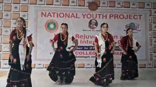 बालाजी कॉलेज आफ फार्मेसी हरियाणा, के नेशनल यूथ प्रोजेक्ट कैंप में नेपाल का संस्कृति  आकर्षक का केंद्र रहा।🥳💐🇮🇳🙏